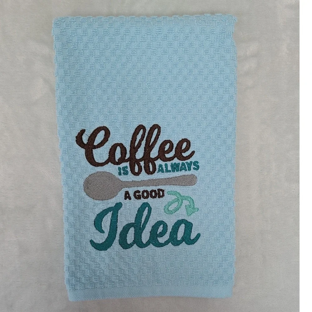 Coffee Is Always a Good Idea Kitchen Bath Bar Hand Towel Coffee Theme Kitchens
